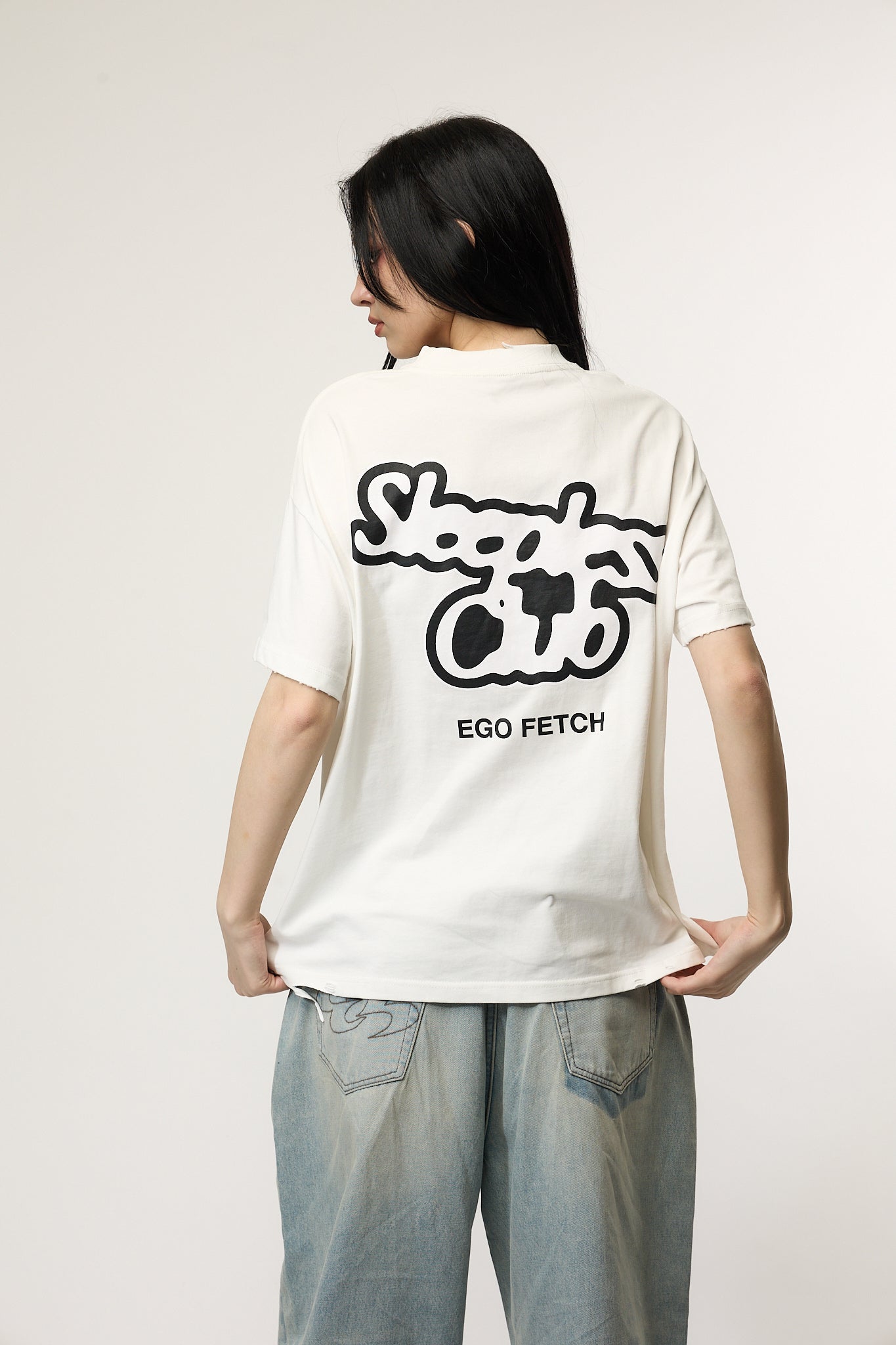 「I DON’T SLEEP」Text T-Shirt