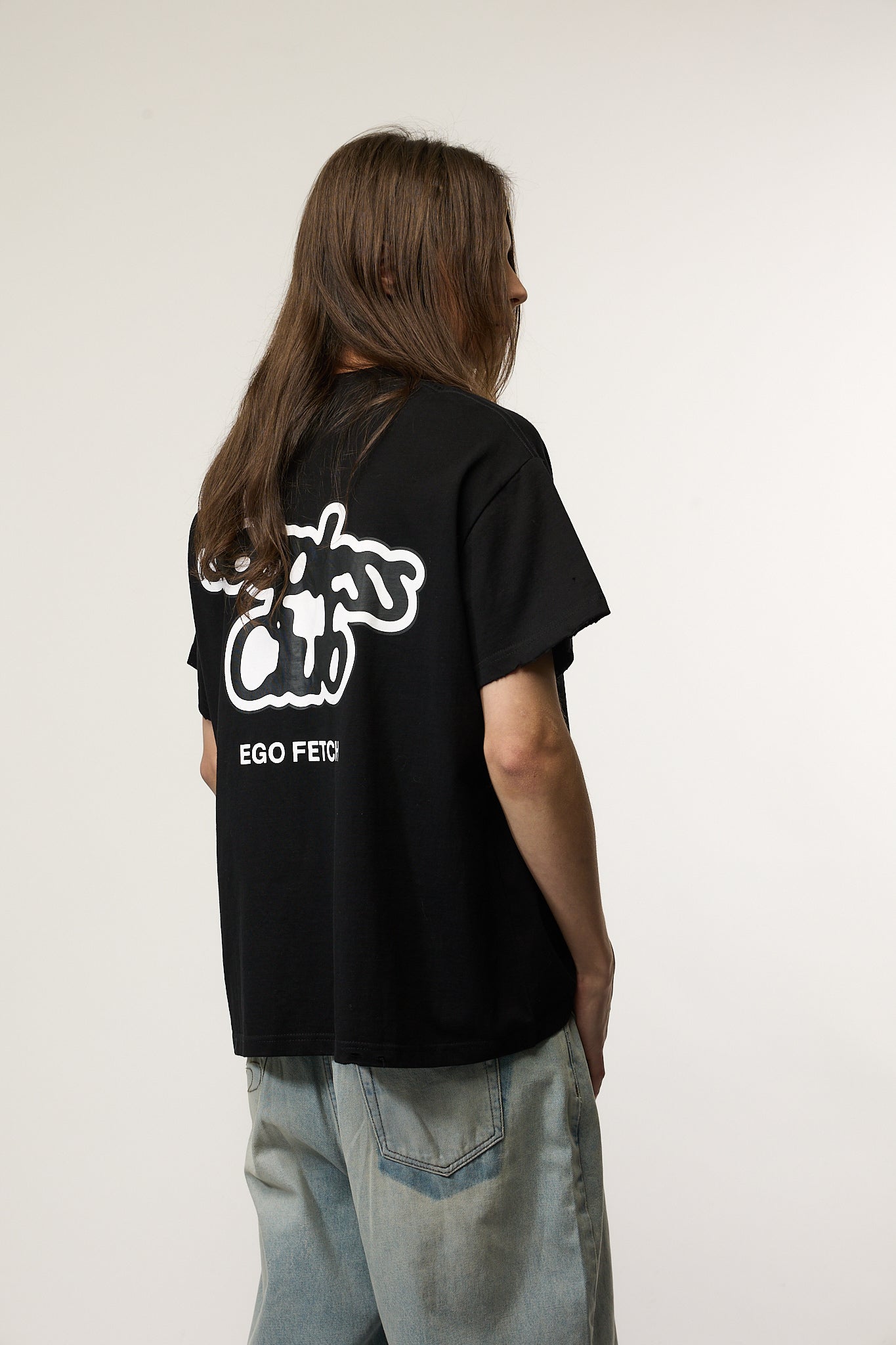 「I DON’T SLEEP」Text T-Shirt