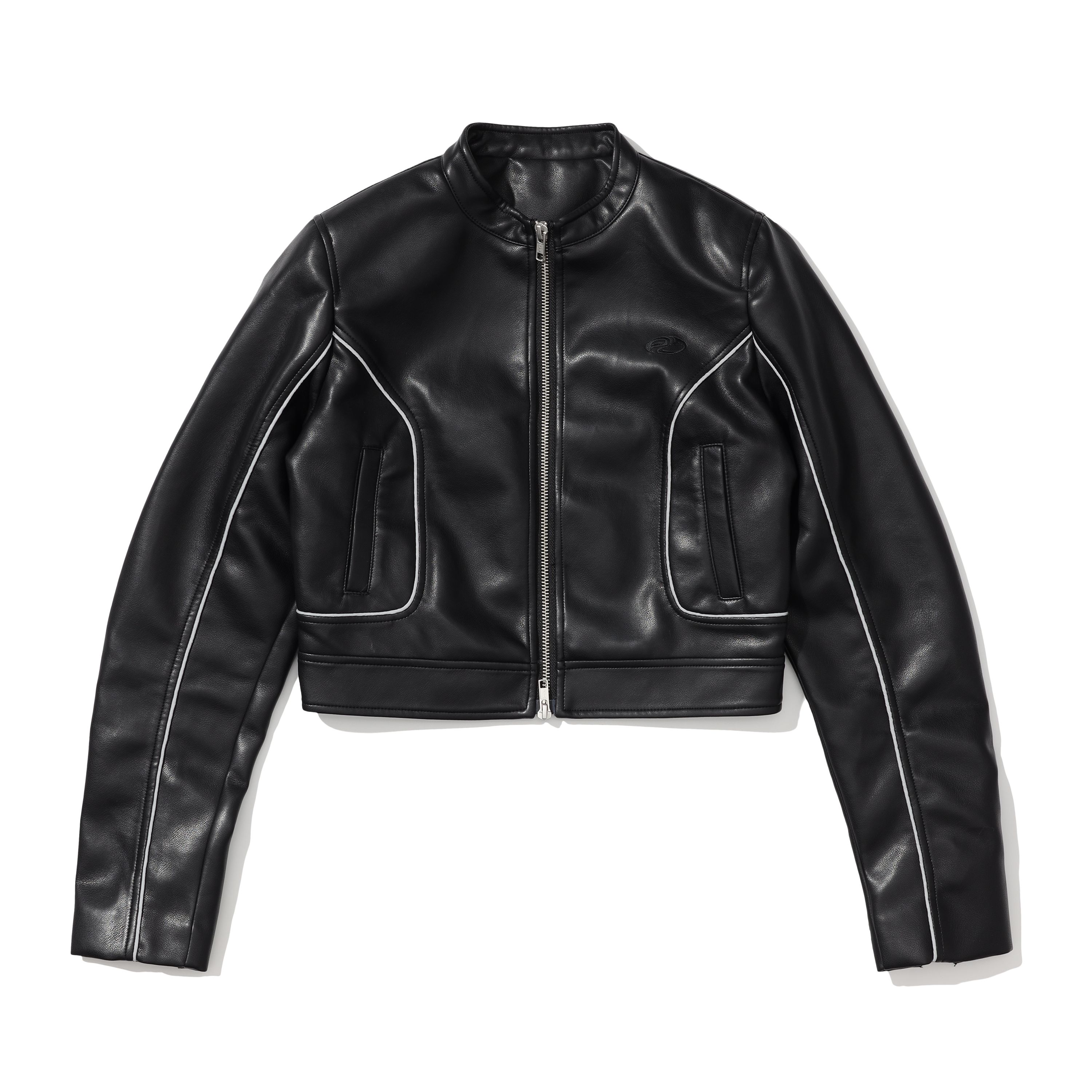 Faux Polyurethane Leather Motorcycle Jacket