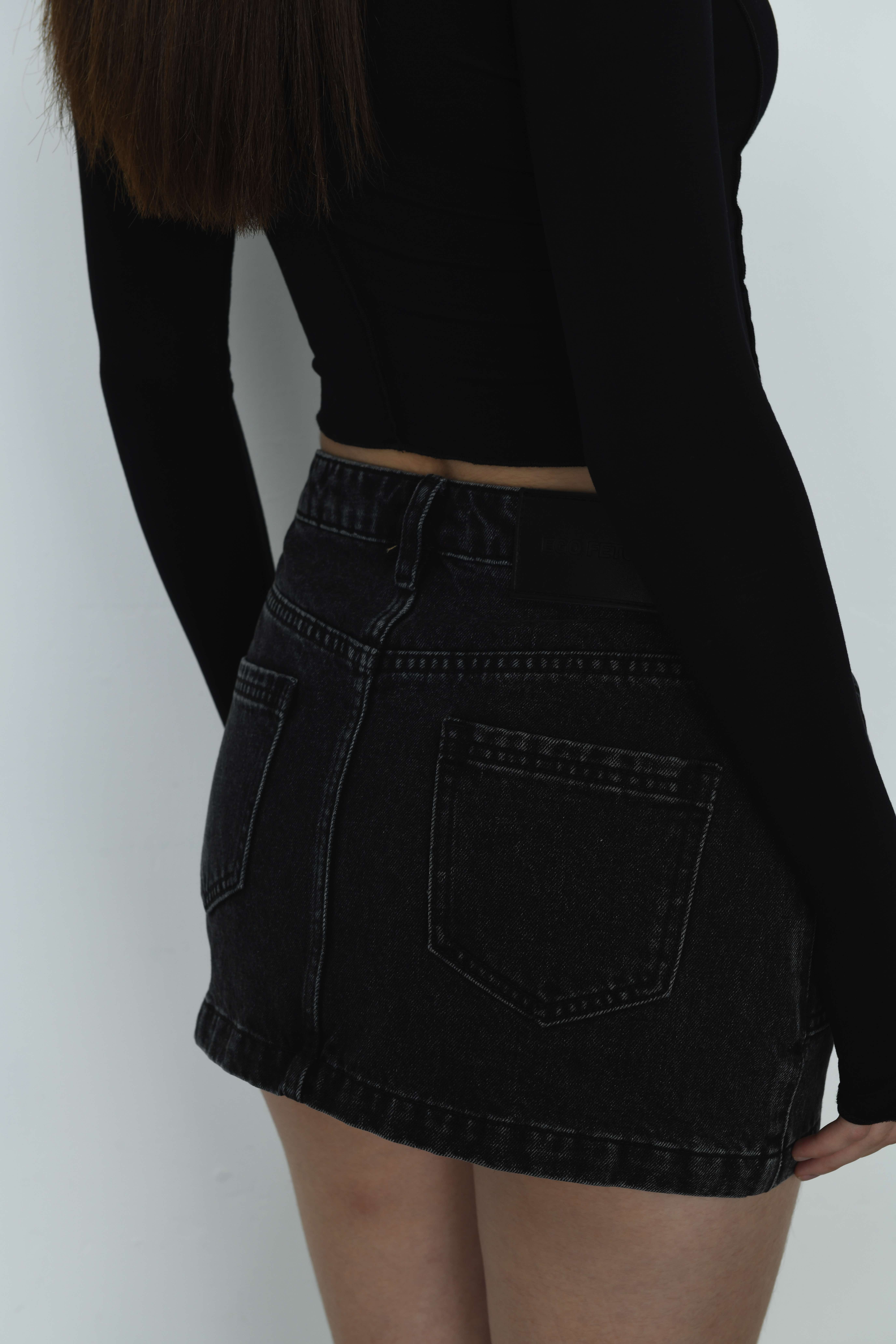 Denim Mini Skirt